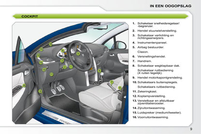 2007-2009 Peugeot 207 CC Bedienungsanleitung | Niederländisch