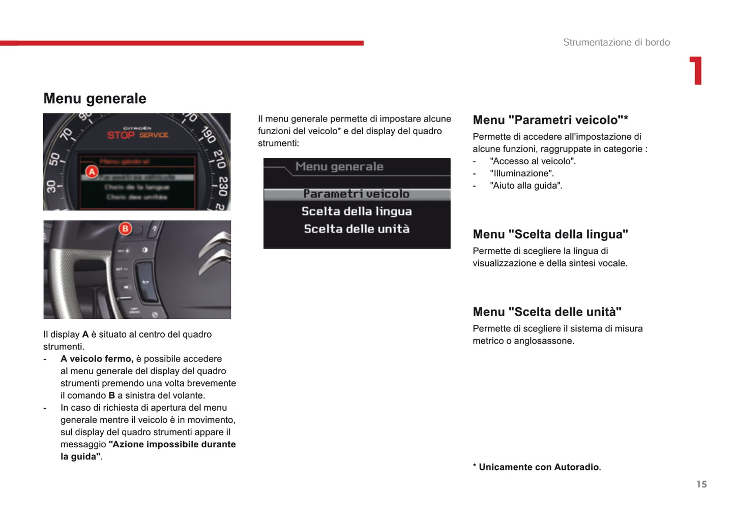 2016-2017 Citroën C5 Owner's Manual | Italian