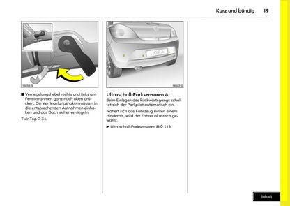 2008-2010 Opel Tigra Twin Top Owner's Manual | German