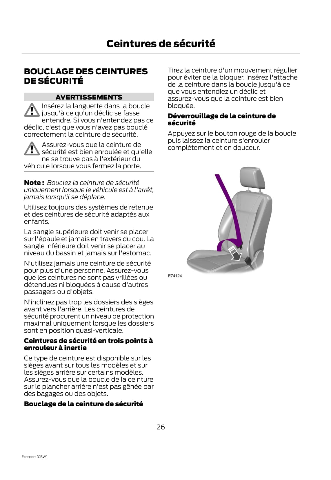 2013 Ford EcoSport Gebruikershandleiding | Frans