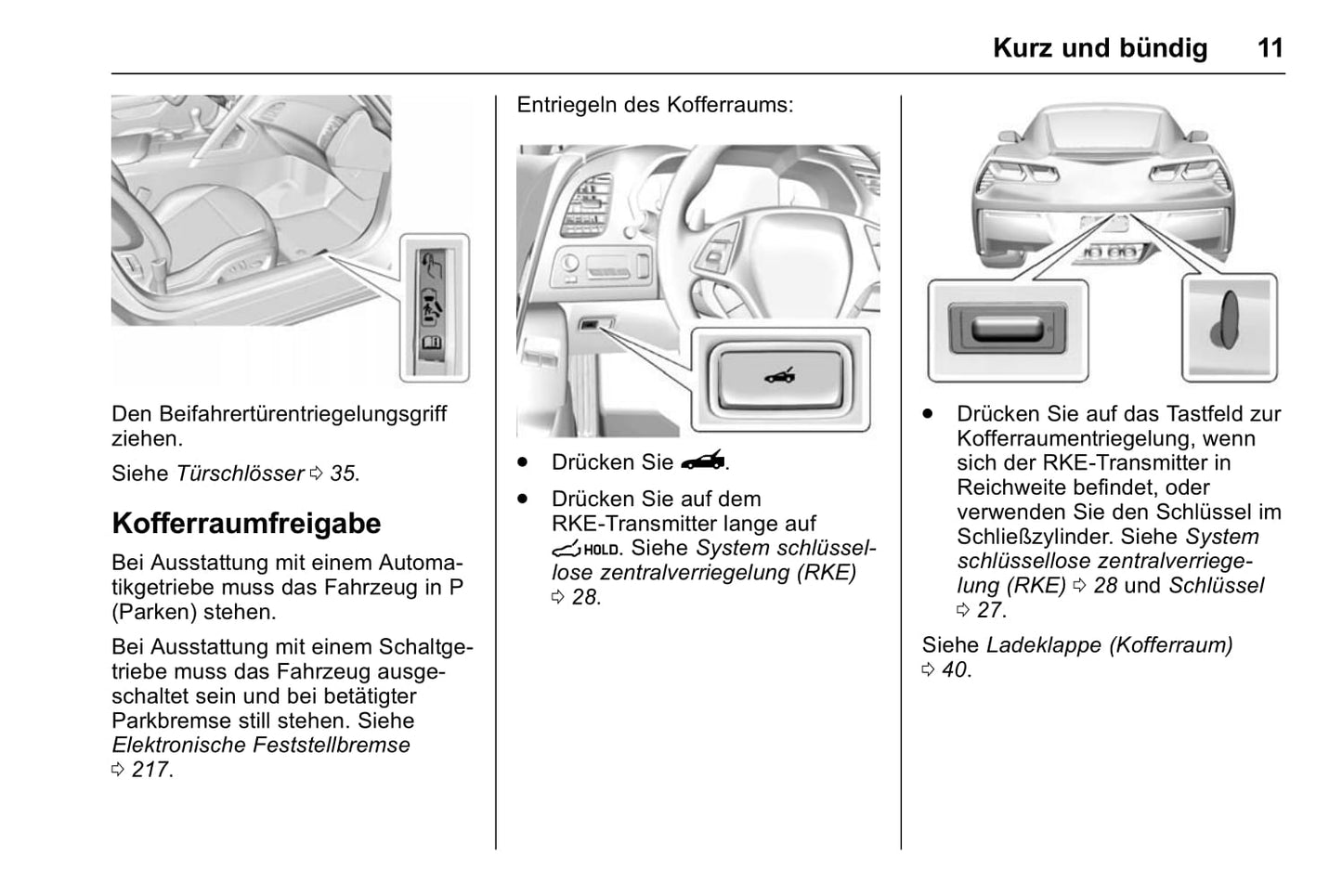 2014-2018 Chevrolet Corvette Owner's Manual | German