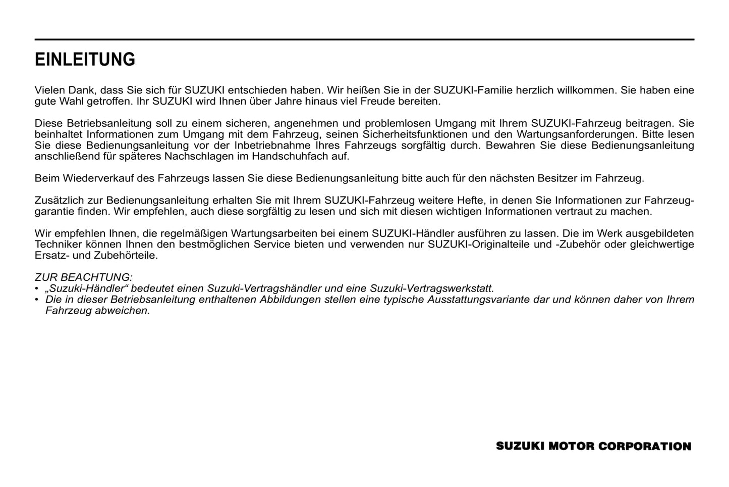 2018-2019 Suzuki Jimny Owner's Manual | German