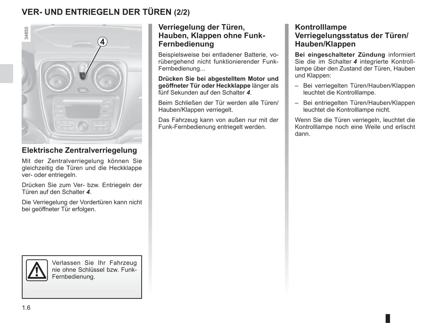 2012-2020 Dacia Lodgy Bedienungsanleitung | Deutsch