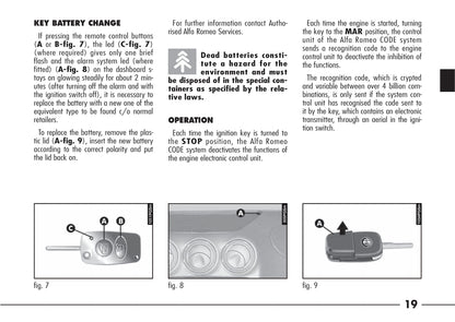 2003-2007 Alfa Romeo 166 Owner's Manual | English