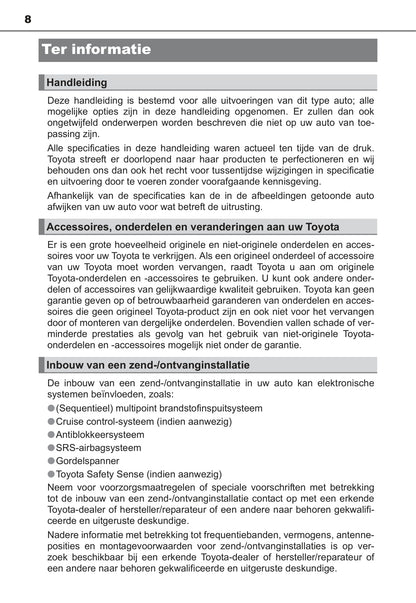 2016 Toyota Avensis Gebruikershandleiding | Nederlands