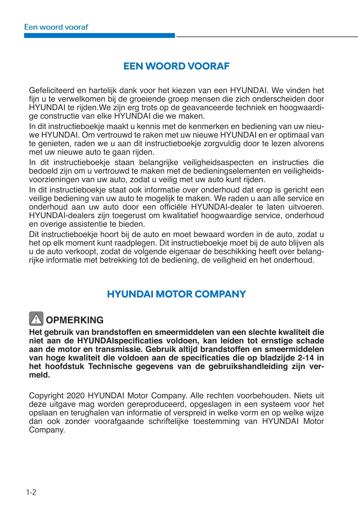 2020-2021 Hyundai i10 Owner's Manual | Dutch