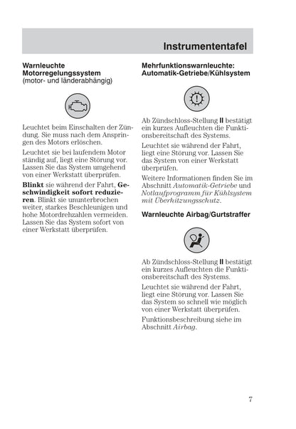 1999-2005 Ford Focus Bedienungsanleitung | Deutsch