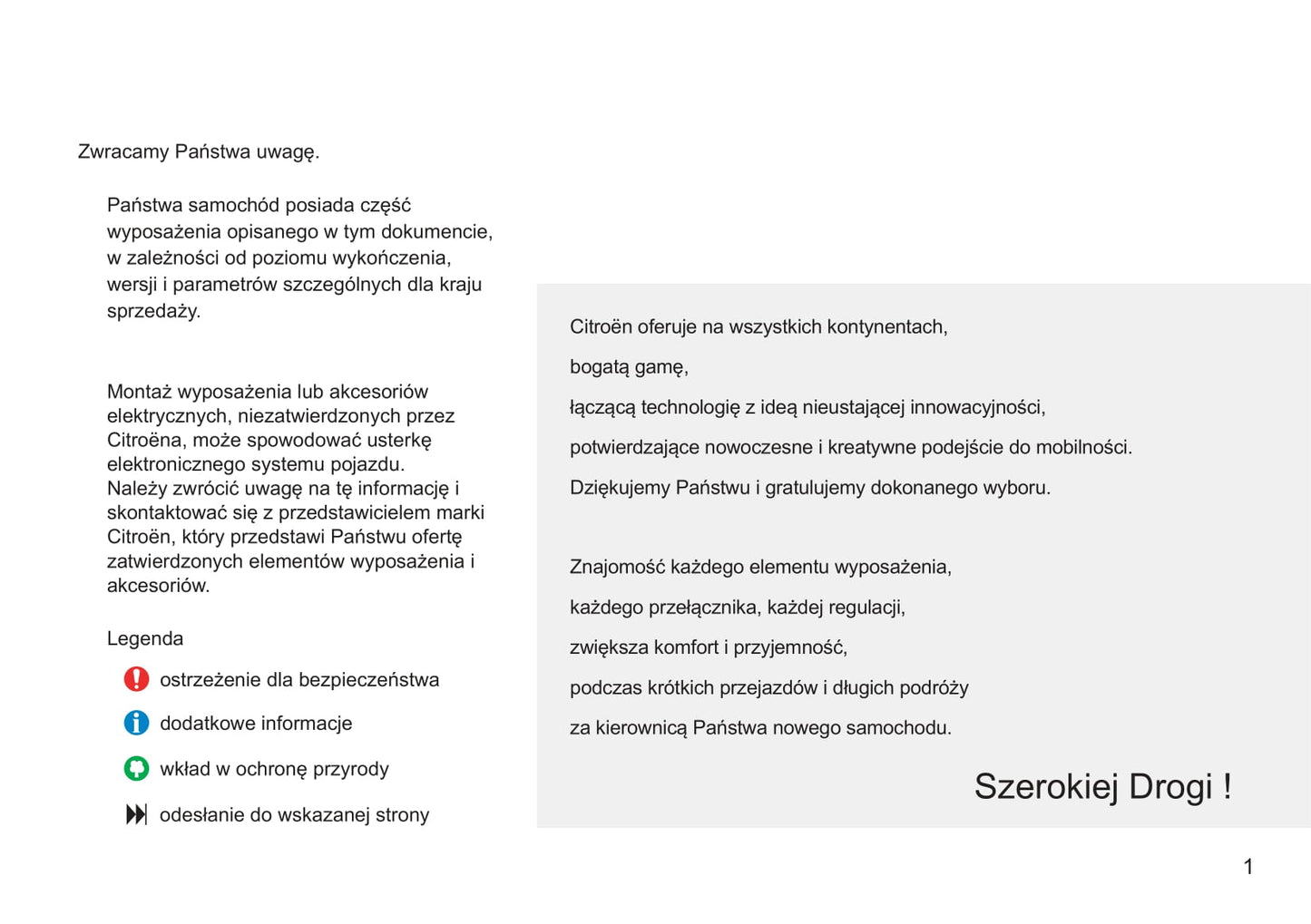 2011-2013 Citroën C3 Owner's Manual | Polish