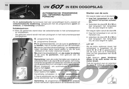 2000-2001 Peugeot 607 Owner's Manual | Dutch