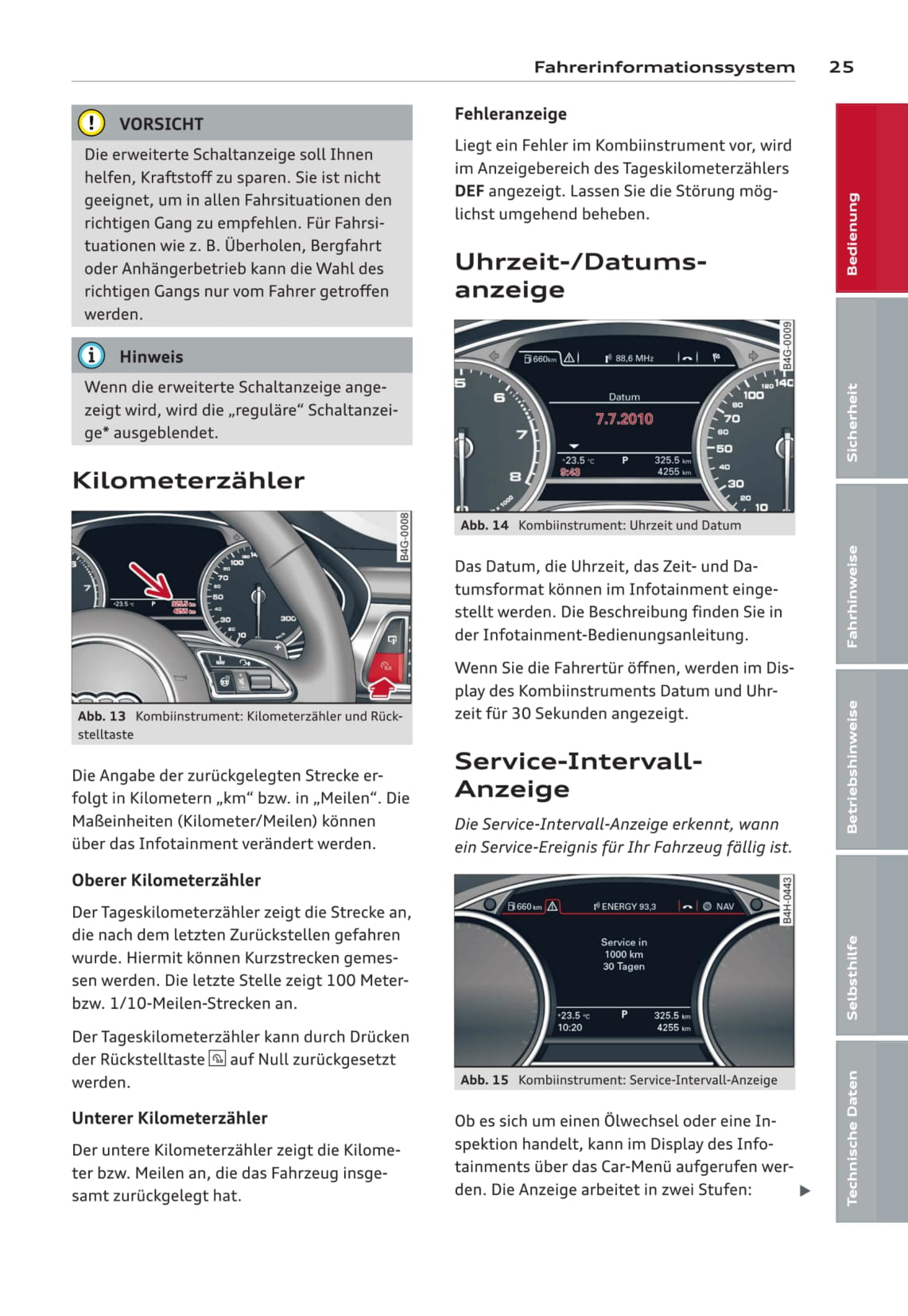 2012-2014 Audi A6/S6 Owner's Manual | German