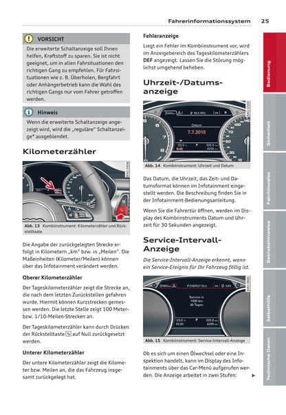 2012-2014 Audi A6/S6 Manuel du propriétaire | Allemand