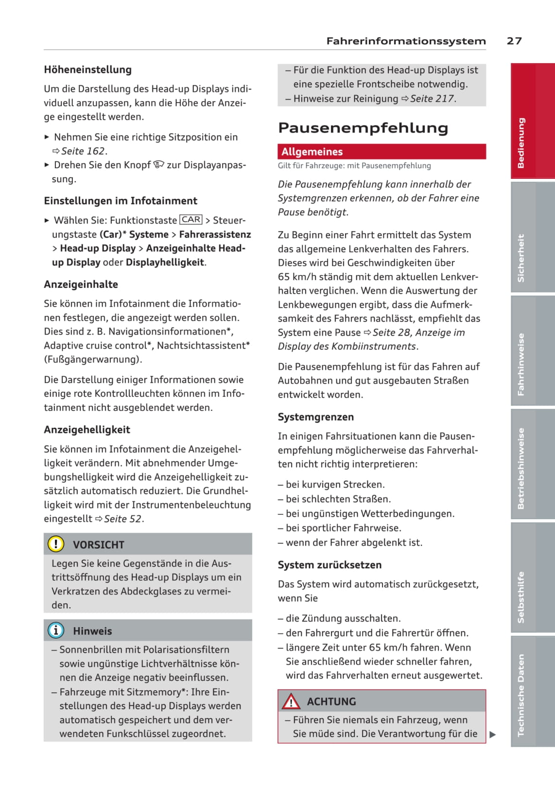 2012-2014 Audi A6/S6 Bedienungsanleitung | Deutsch