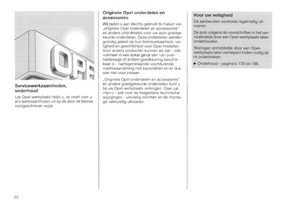1998-2004 Opel Frontera Owner's Manual | Dutch
