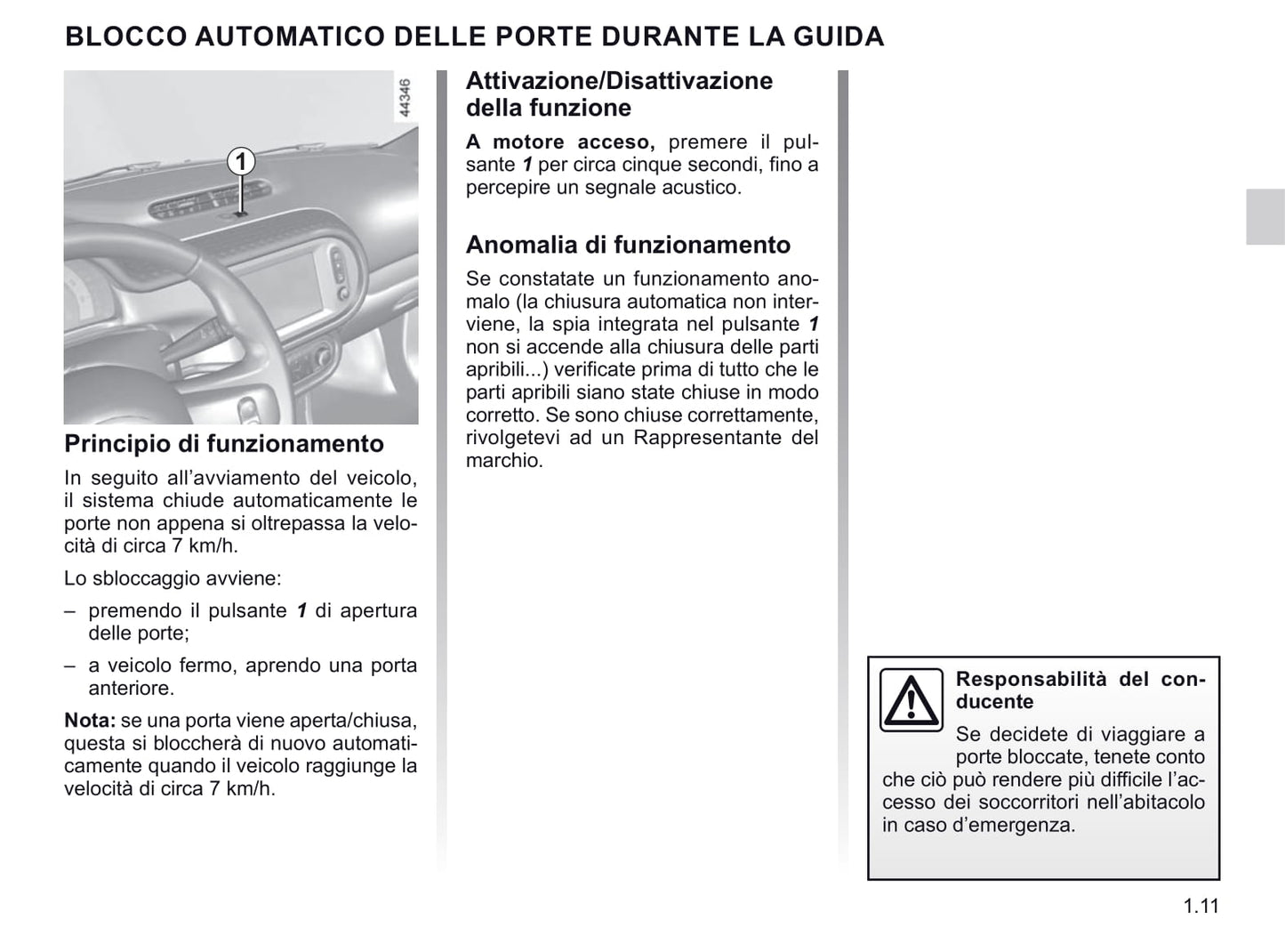 2019-2020 Renault Twingo Owner's Manual | Italian