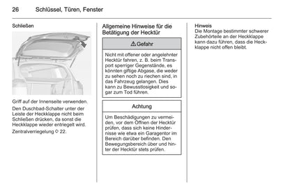 2014 Opel Zafira Tourer Bedienungsanleitung | Deutsch