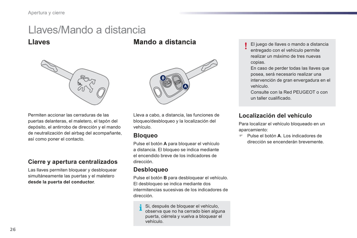 2012-2014 Peugeot 107 Owner's Manual | Spanish