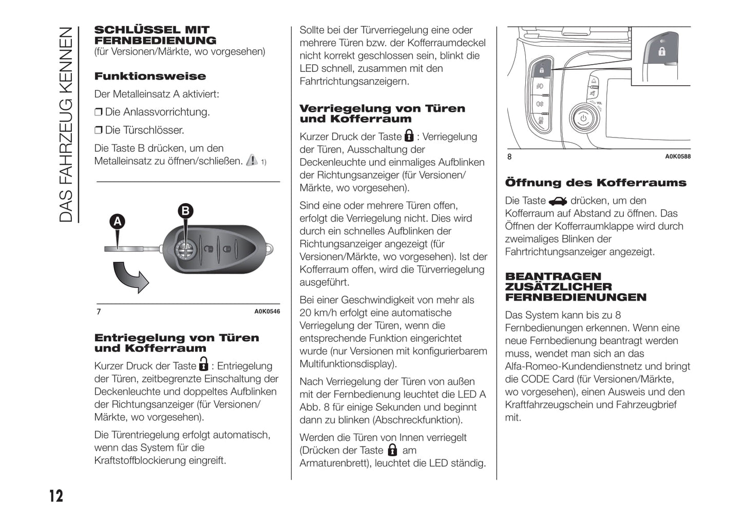 2012-2014 Alfa Romeo Giulietta Owner's Manual | German