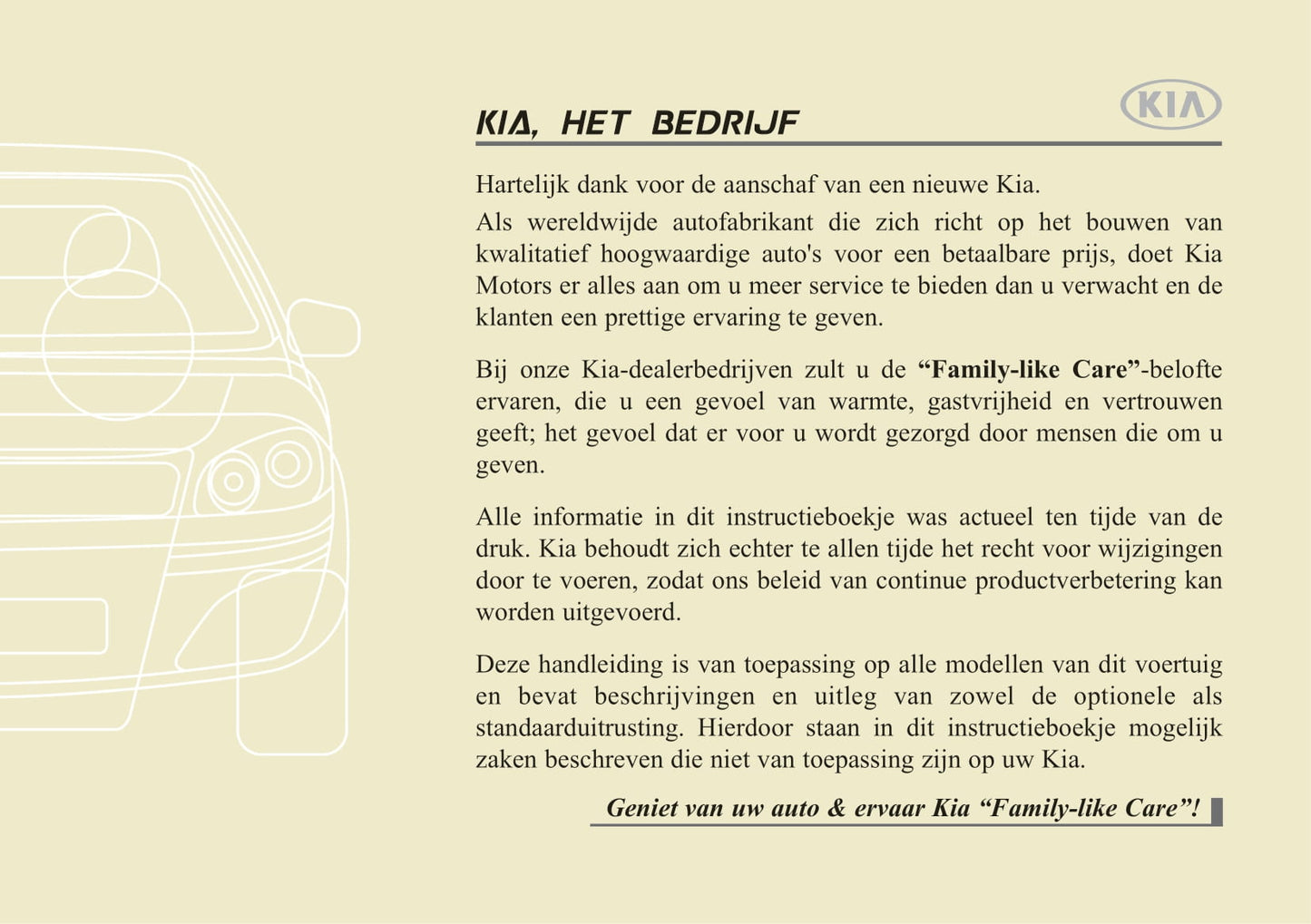 2016-2017 Kia Cee'd Owner's Manual | Dutch