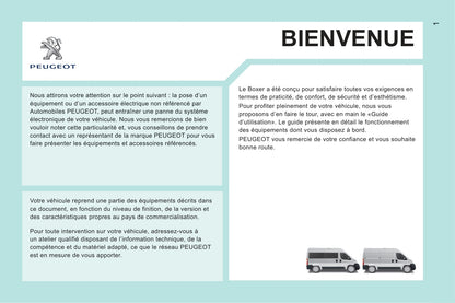 2013-2014 Peugeot Boxer Bedienungsanleitung | Französisch