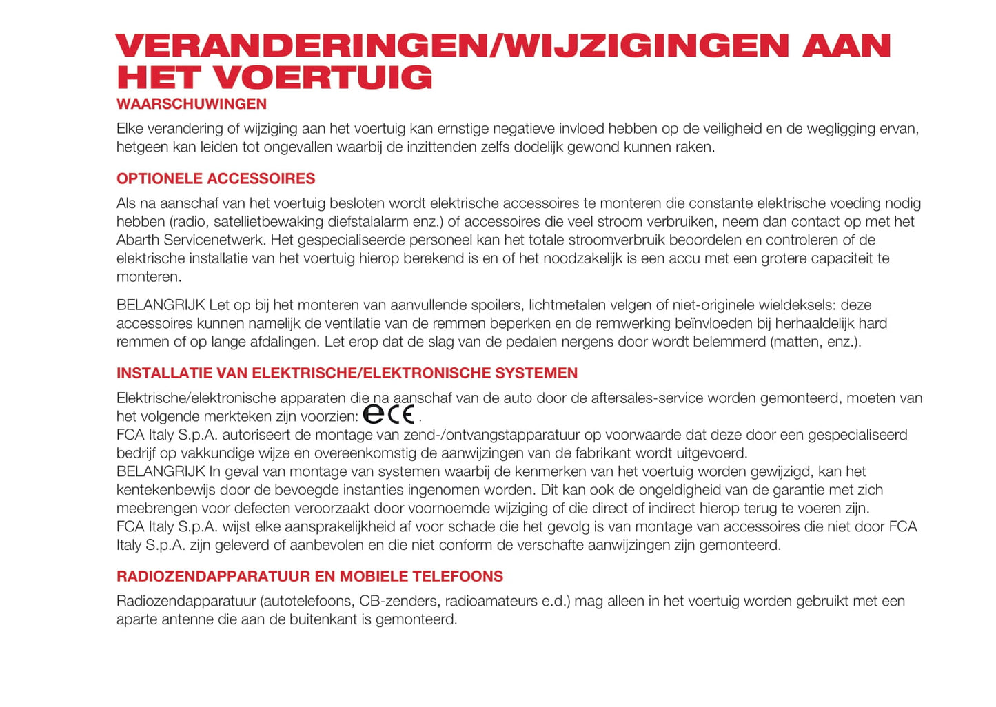 2016-2022 Abarth 595 Gebruikershandleiding | Nederlands