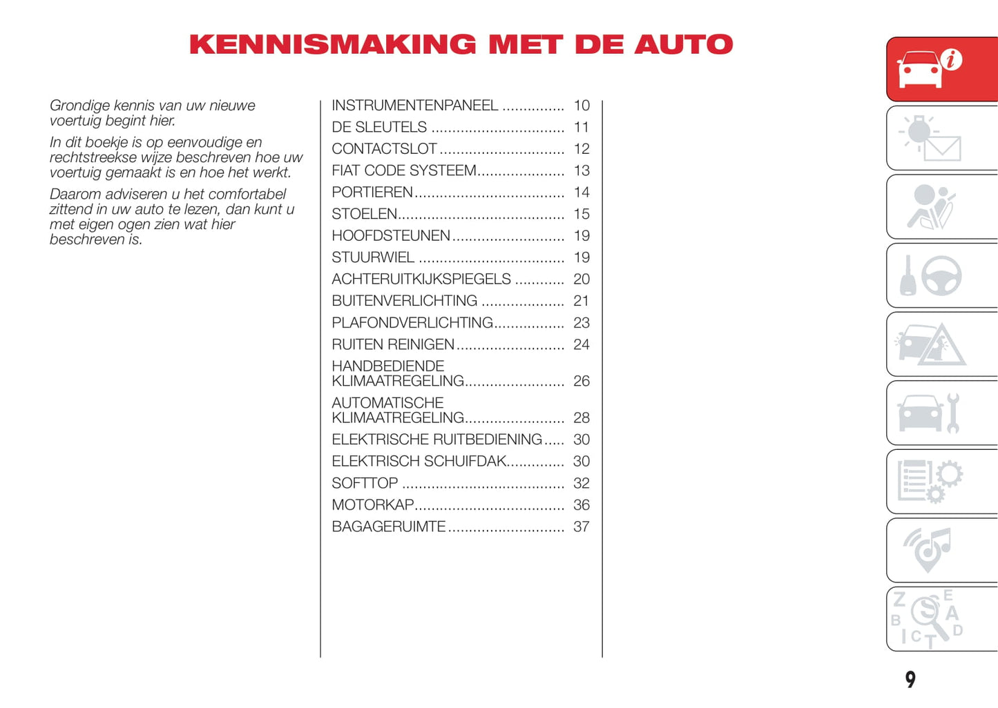 2016-2022 Abarth 595 Bedienungsanleitung | Niederländisch