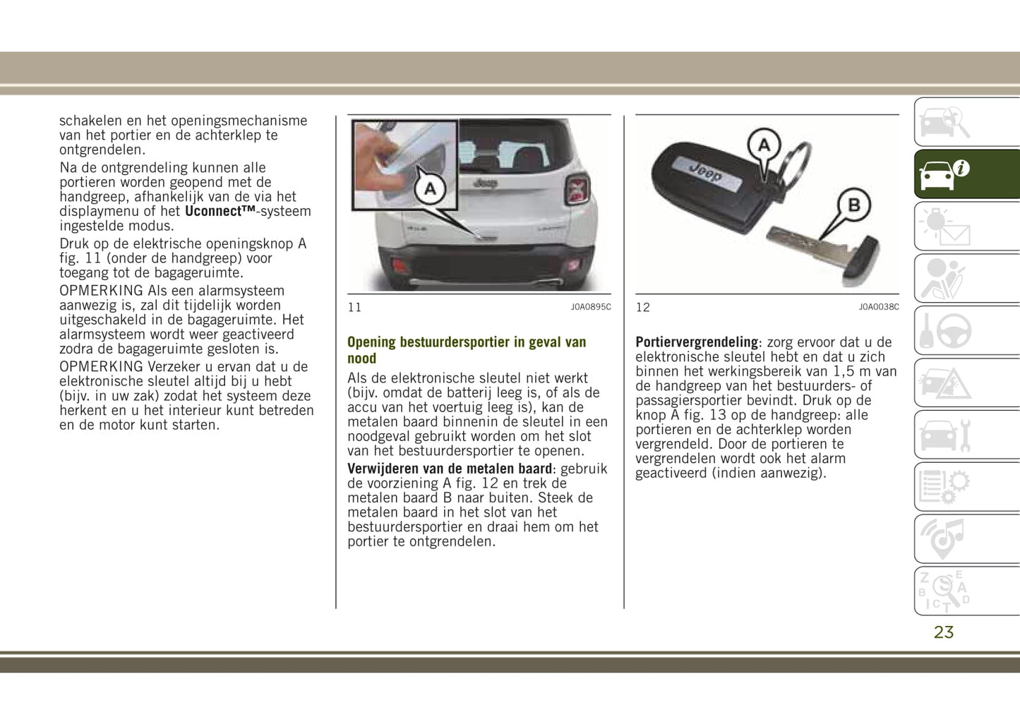 2018-2019 Jeep Renegade Owner's Manual | Dutch
