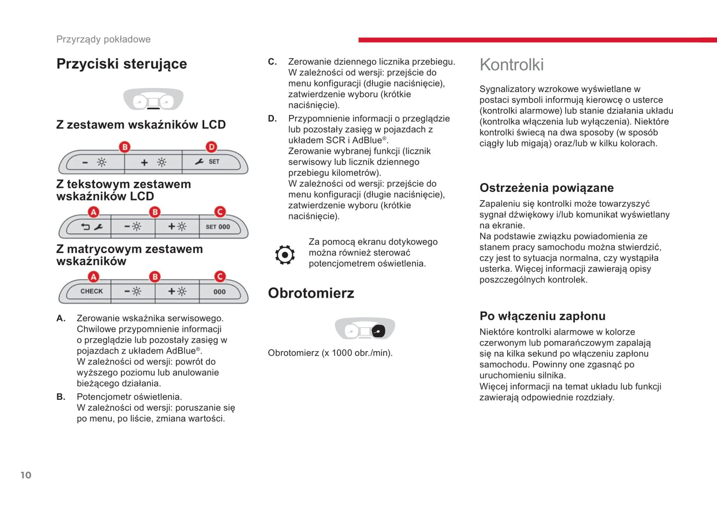 2018-2020 Citroën Jumpy/Dispatch/SpaceTourer Owner's Manual | Polish