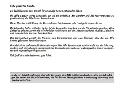 2008-2011 Alfa Romeo Spider Gebruikershandleiding | Duits