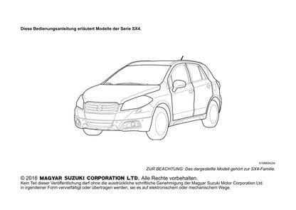 2016-2017 Suzuki SX4 Gebruikershandleiding | Duits