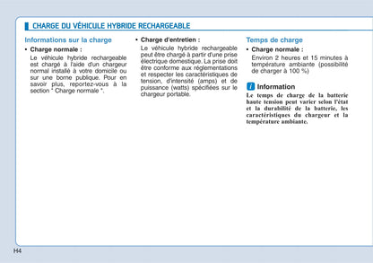 2018-2019 Hyundai Ioniq Hybrid Bedienungsanleitung | Französisch