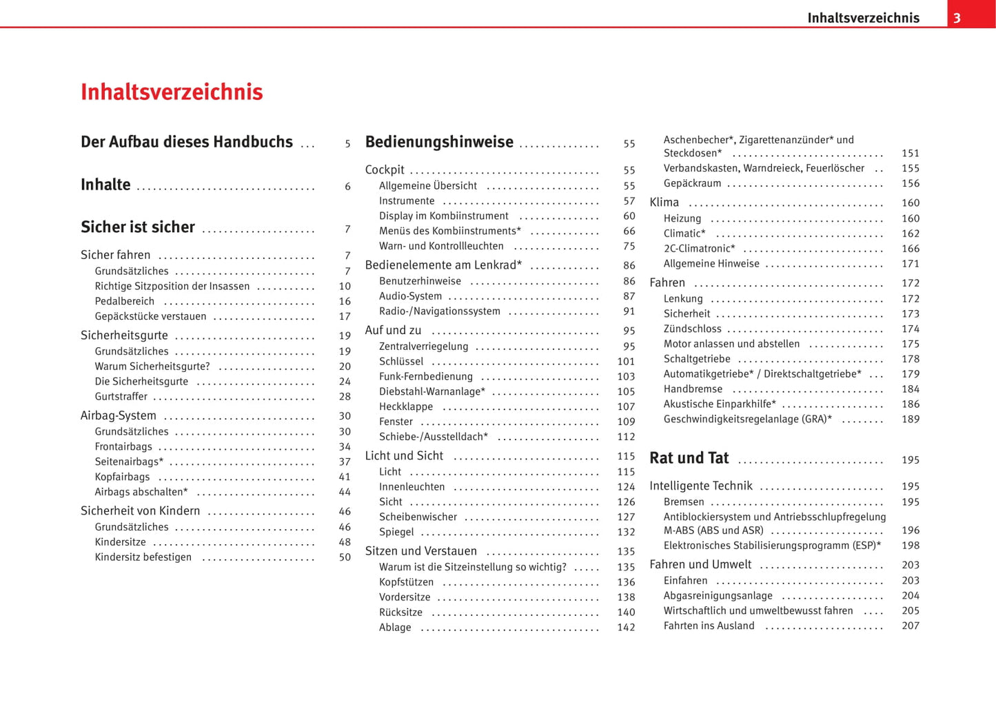 2008-2009 Seat Altea XL Owner's Manual | German