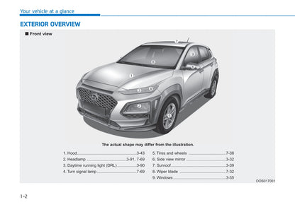 2020 Hyundai Kona Bedienungsanleitung | Englisch