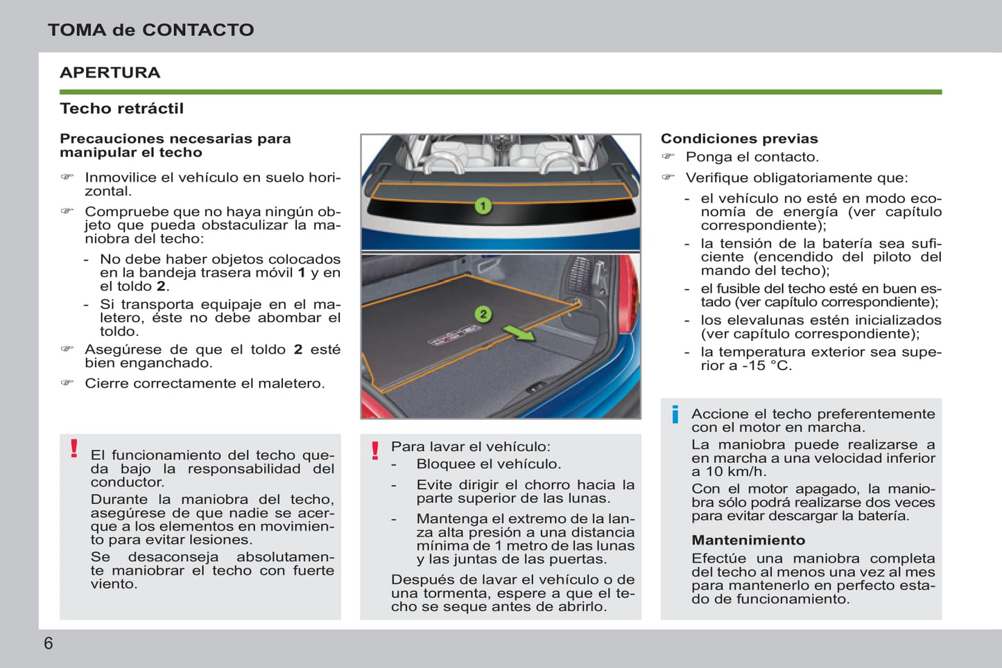 2011-2014 Peugeot 207 CC Bedienungsanleitung | Spanisch