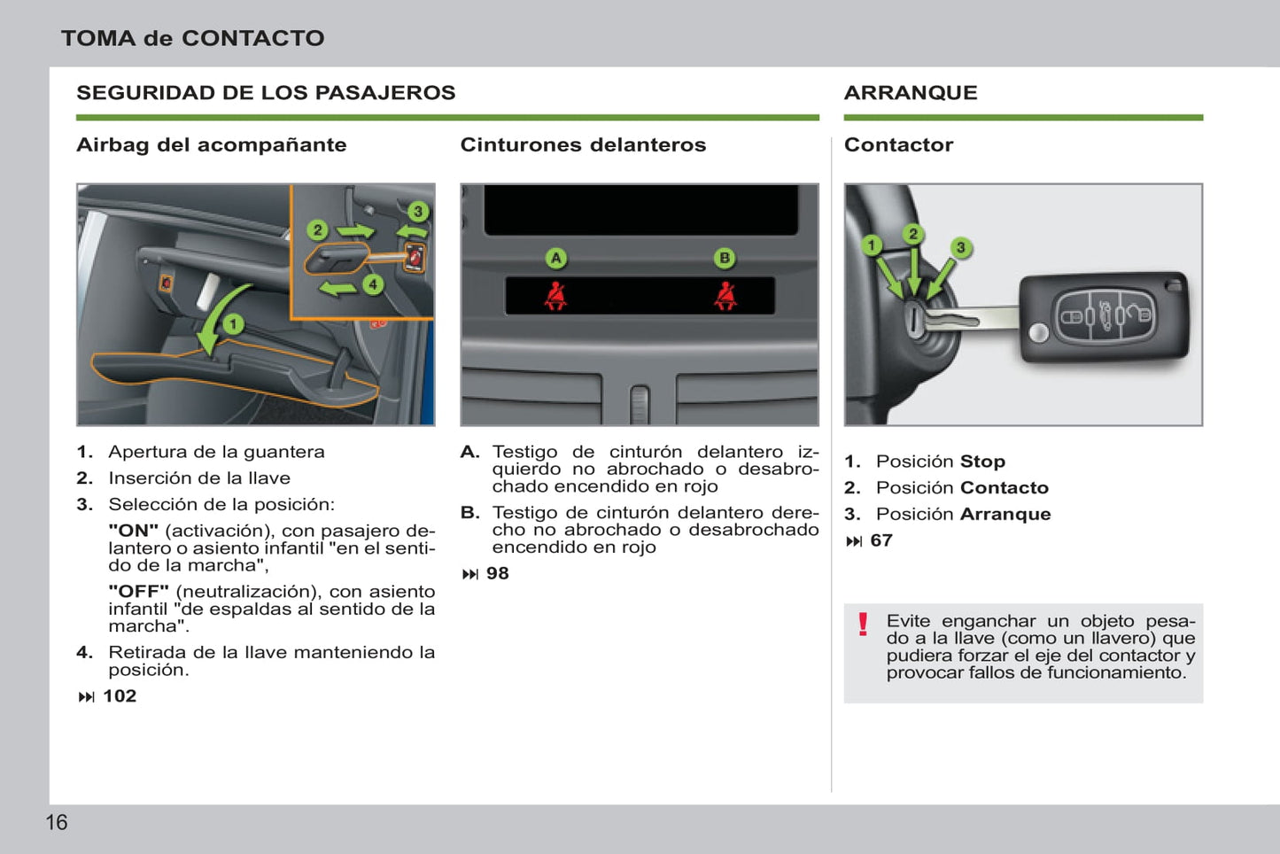 2011-2014 Peugeot 207 CC Bedienungsanleitung | Spanisch