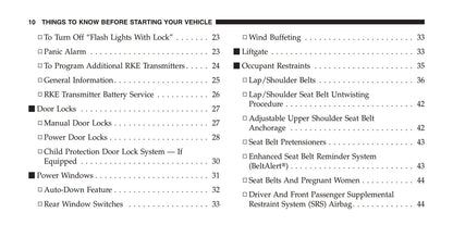 2006-2010 Chrysler PT Cruiser Owner's Manual | English