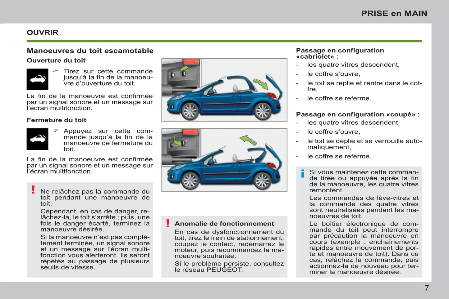 2011-2014 Peugeot 207 CC Bedienungsanleitung | Französisch