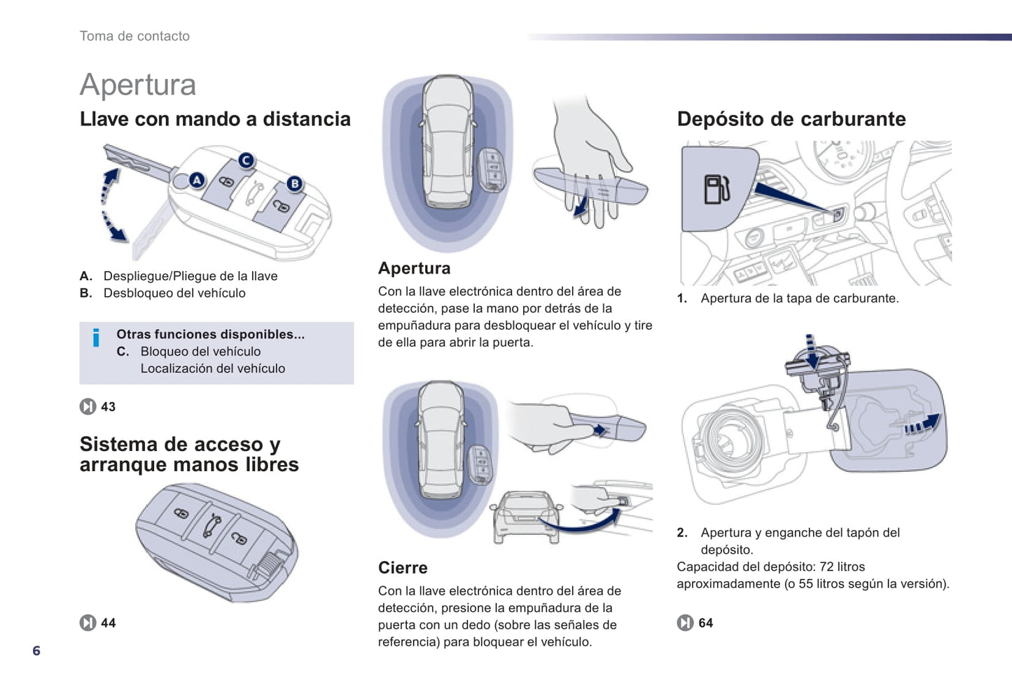 2012-2014 Peugeot 508 Bedienungsanleitung | Spanisch