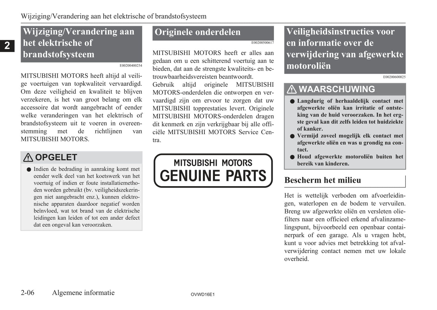 2006-2012 Mitsubishi Pajero Gebruikershandleiding | Nederlands