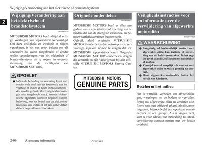 2006-2012 Mitsubishi Pajero Bedienungsanleitung | Niederländisch