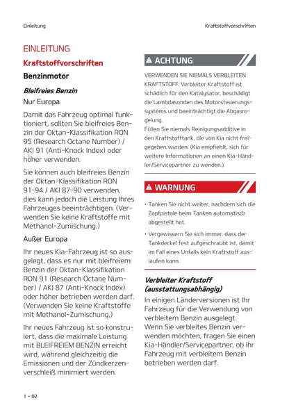 2020-2021 Kia Stonic Bedienungsanleitung | Deutsch