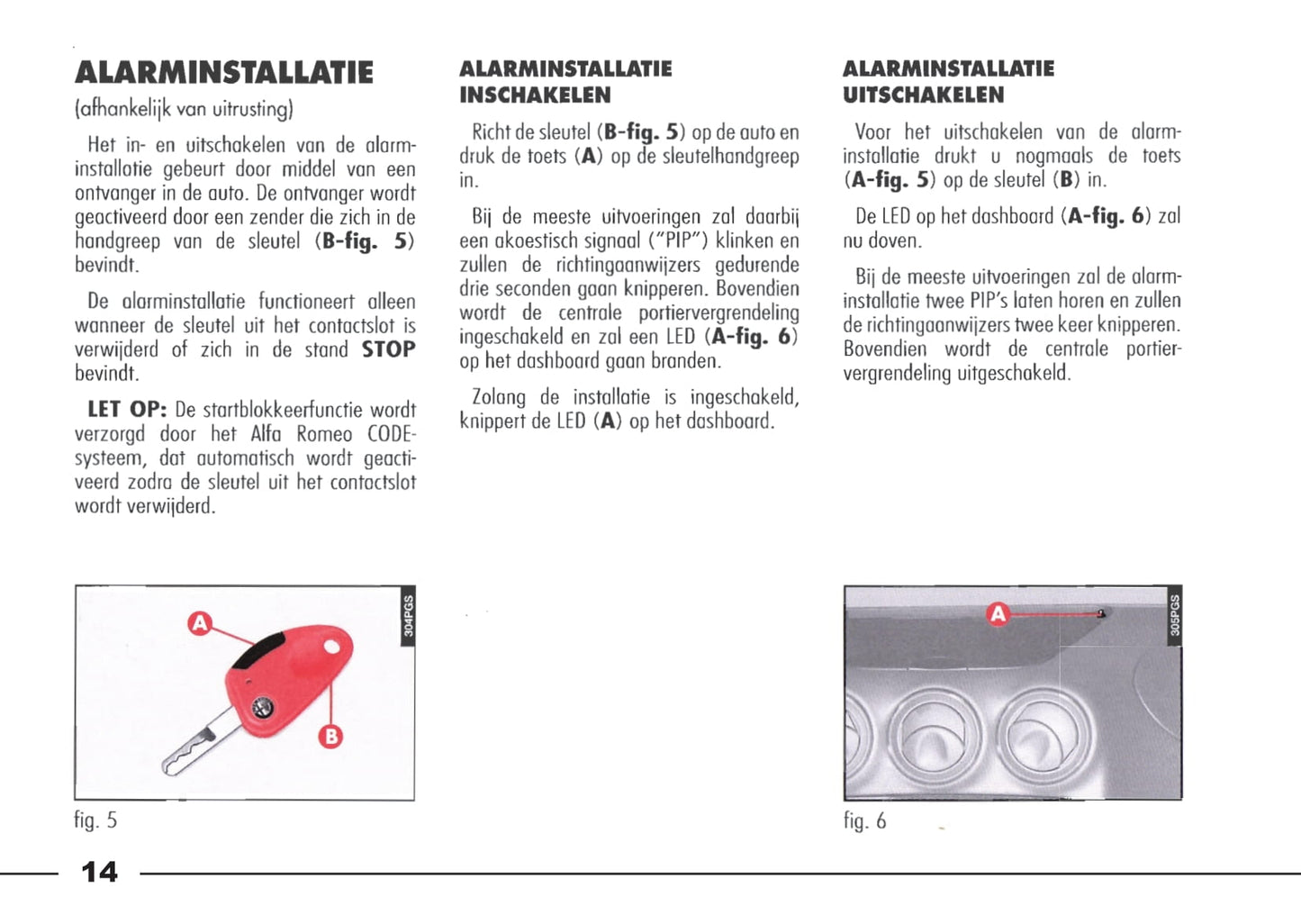 1998-2003 Alfa Romeo 166 Bedienungsanleitung | Niederländisch