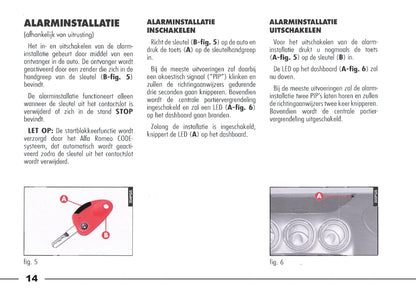 1998-2003 Alfa Romeo 166 Bedienungsanleitung | Niederländisch
