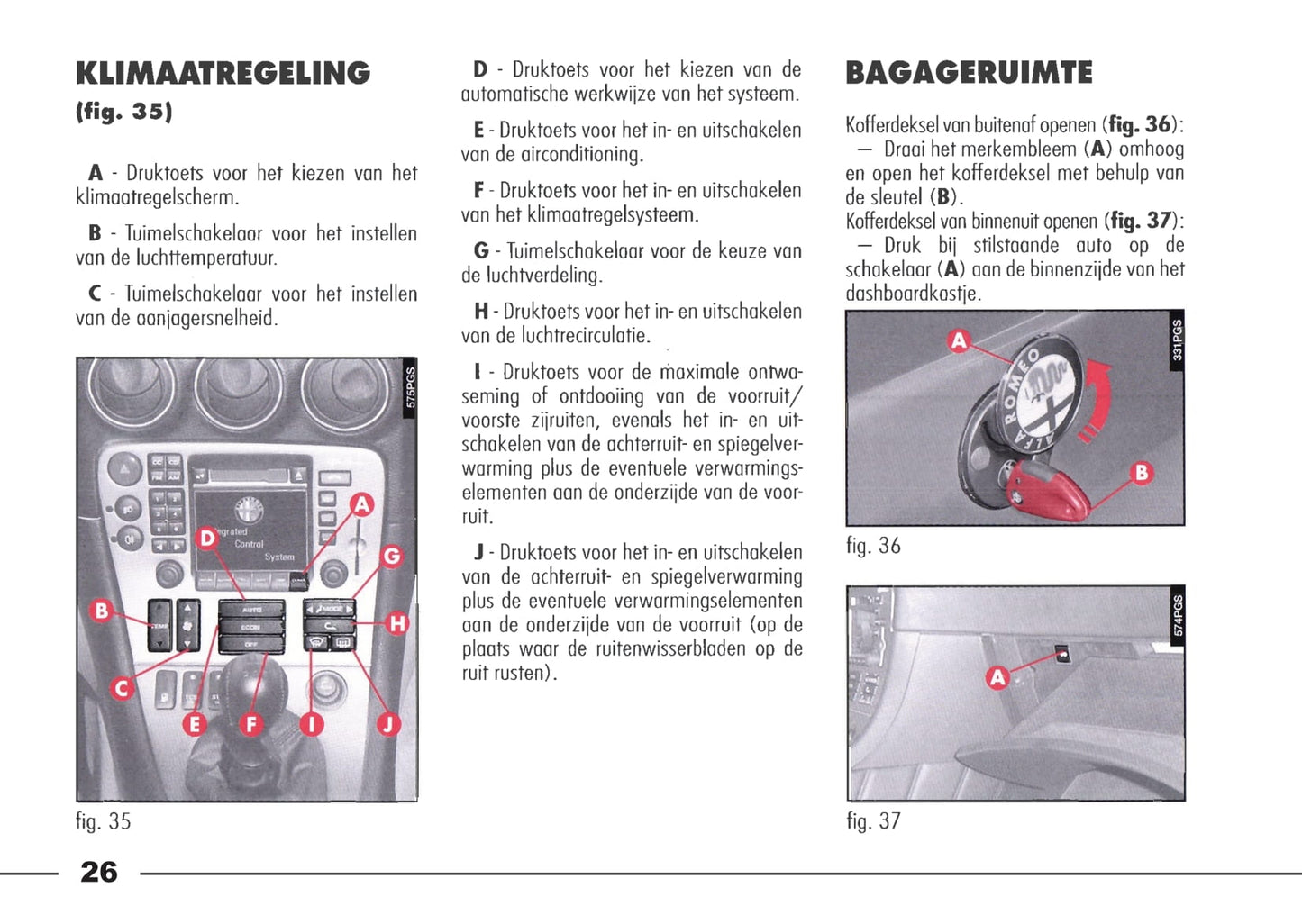 1998-2003 Alfa Romeo 166 Owner's Manual | Dutch