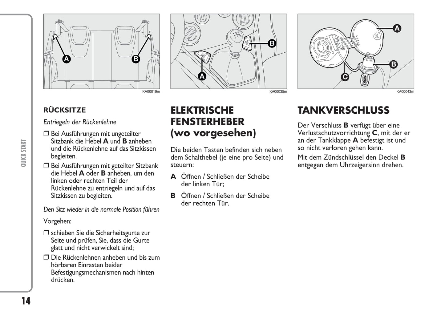 2010-2014Ford Ka Gebruikershandleiding | Duits