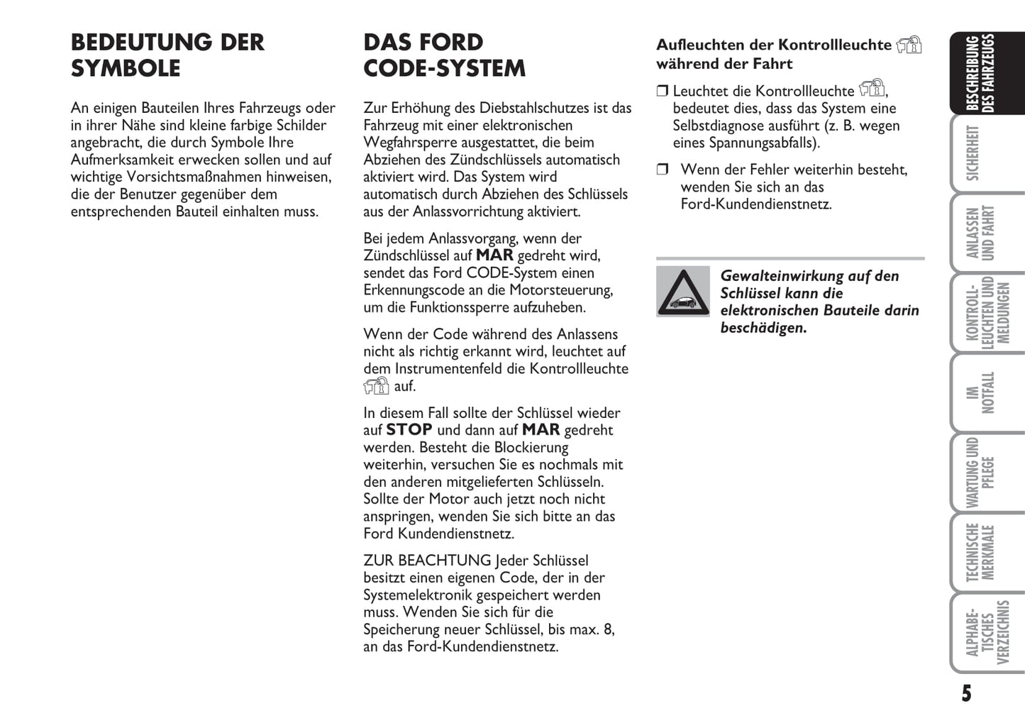 2010-2014Ford Ka Bedienungsanleitung | Deutsch
