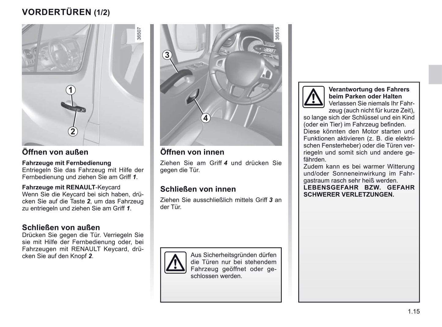 2019-2020 Renault Trafic Owner's Manual | German