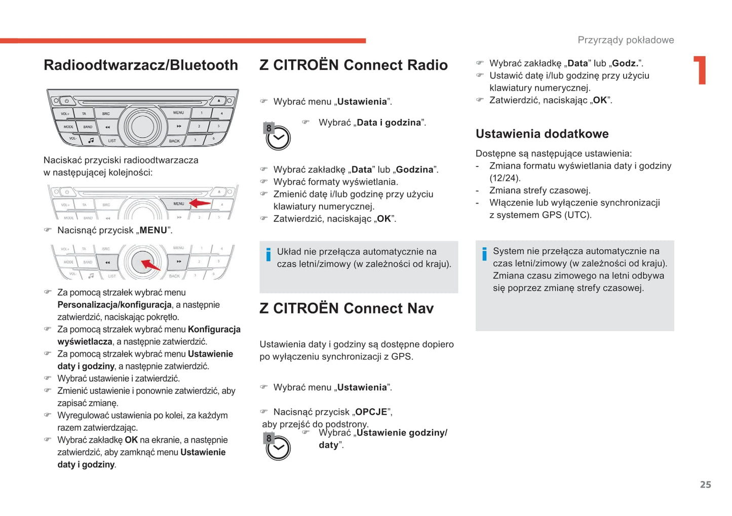 2017-2018 Citroën C-Elysée Owner's Manual | Polish