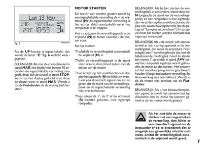 2007-2008 Fiat Ducato Comfort Matic Owner's Manual | Dutch