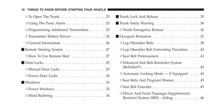 2008 Dodge Challenger SRT8 Owner's Manual | English