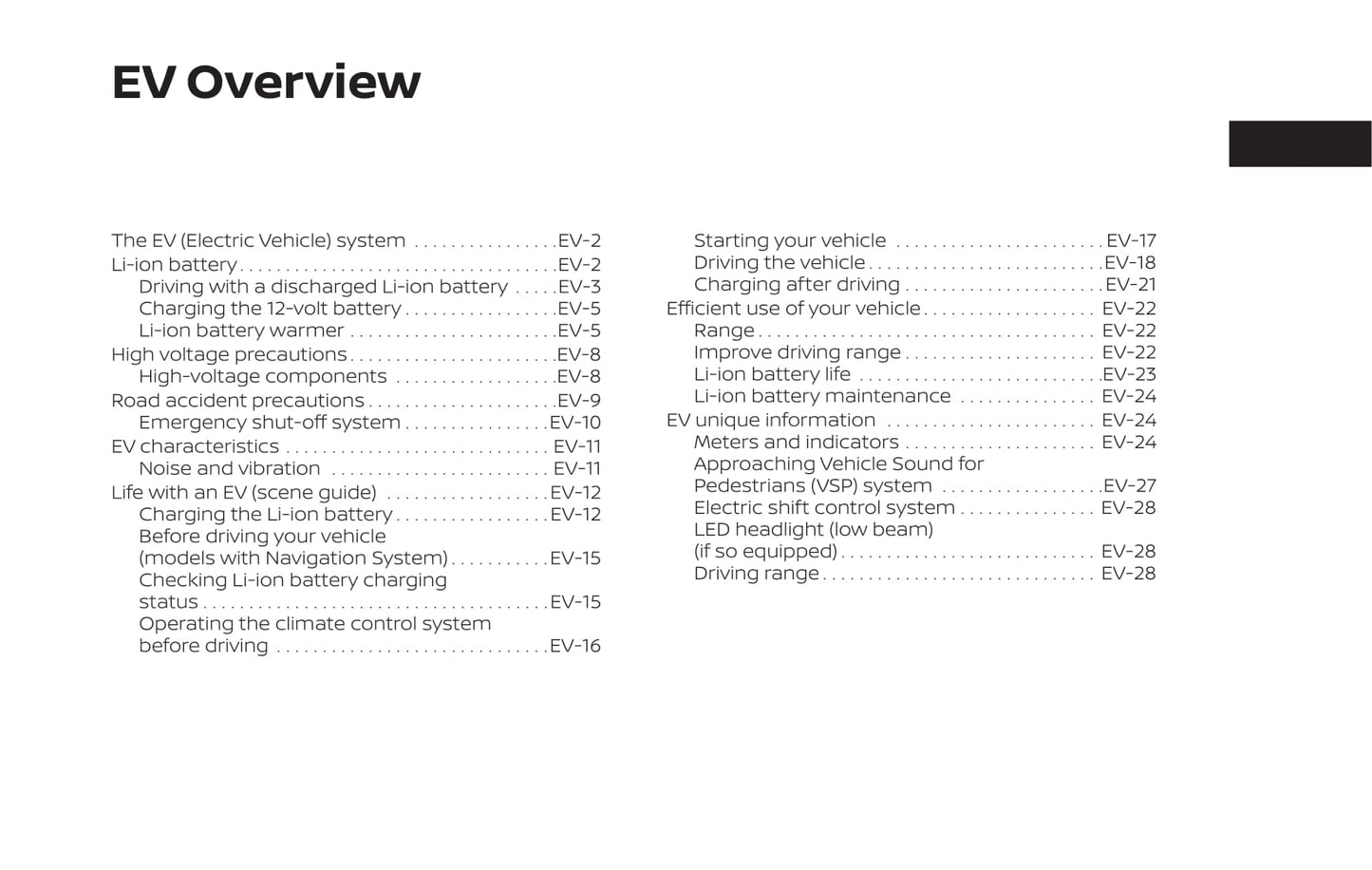 2020 Nissan Leaf Owner's Manual | English